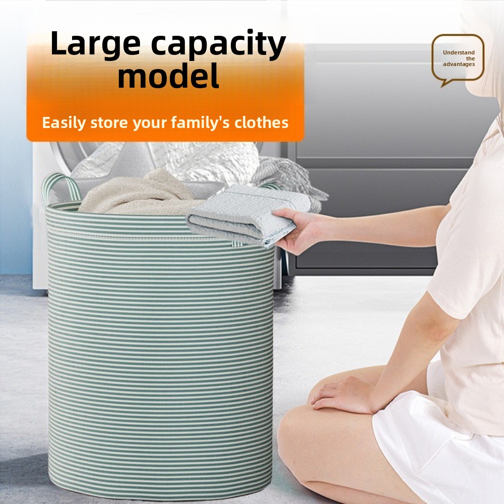 Laundry - Cesto per Bucato Pieghevole in Cotone